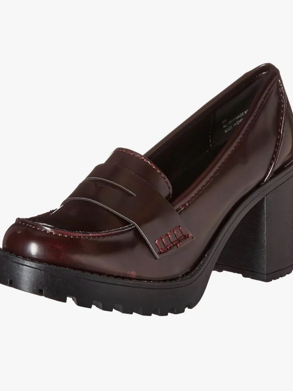 NEW Platform Penny Lug Loafers Dolce Mojo Moxy Oxblood Burgundy 8 Y2K Chunky